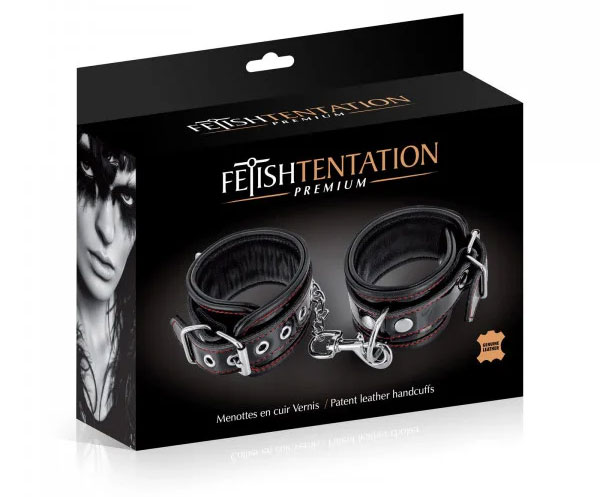 image extraite menottes cuir laque fetish tentation