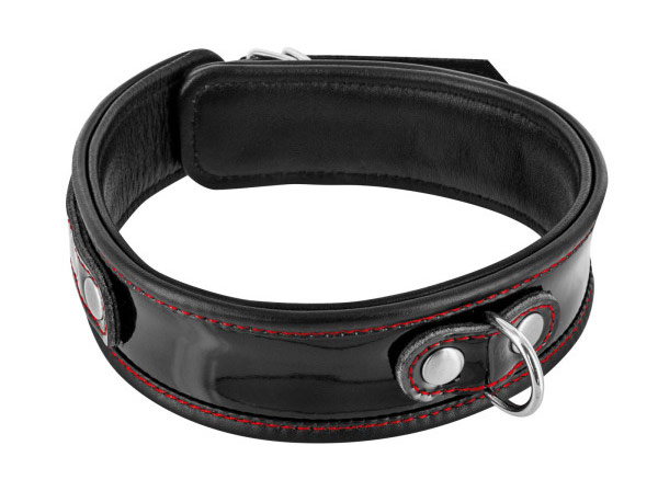 image extraite collier cuir vernis fetish tentation