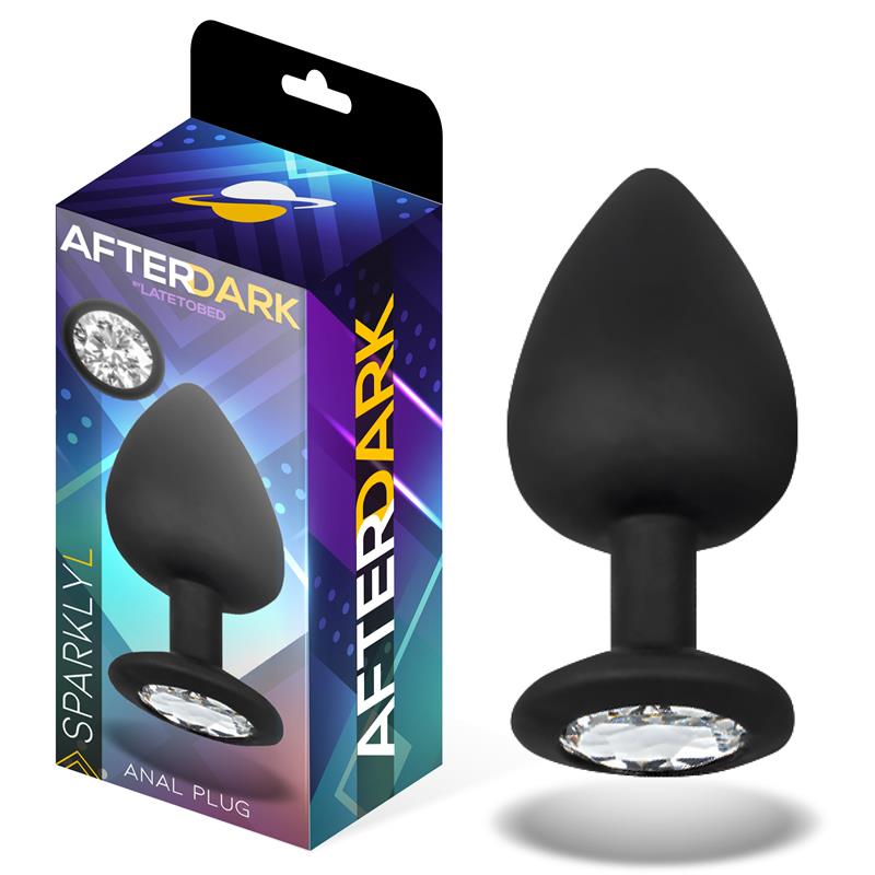 image extraite butt plug silicone sparkly afterdark collection black size