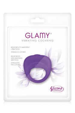 Vibrating Silicone Cockring - Glamy - Violet