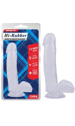 Gode Transparent Hi-Rubber - Chisa Novelties - Transparent - Taille 7'' (18cm)