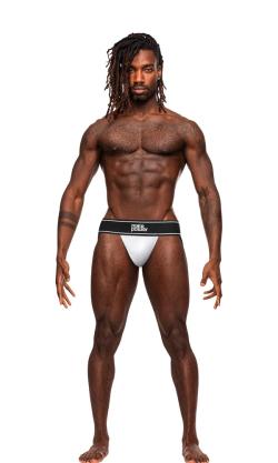 Jock ''Modal Rib'' Male Power - Blanc/Noir - Taille L/XL