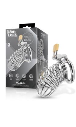 Metal Chastity Cage ''Warden'' - DomLock - Size S