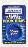Click to see product infos- Metal CockRing - TitanMen - 50 mm - Blue