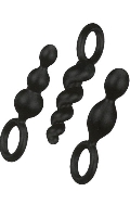 Cliquez pour voir la fiche produit- Pack 3 Butt Plugs - Satisfyer - Noir