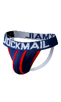 Cliquez pour voir la fiche produit- JockStrap JOCKMAIL - Bleu Marine/Rouge - Taille L
