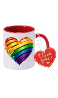 Cliquez pour voir la fiche produit- Mug Rainbow Coeur ''Thank You''