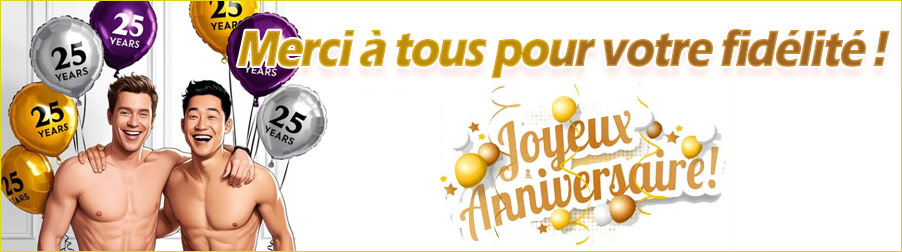 Promotion -25  ds 100  d'achats sexshop AGayN en port gratuit